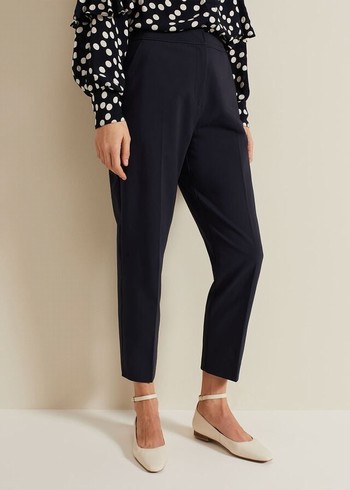 Phase Eight Ulrica Tapered Trousers Navy USA | 2485609-NM